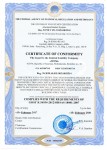 Сертификат соответствия ГОСТ Р 54934-2012/OHSAS 18001:2007